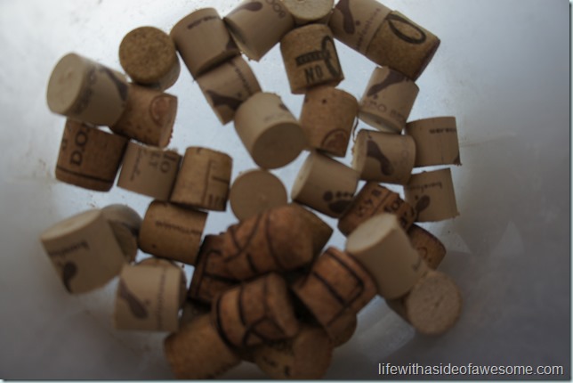 corks cut in half